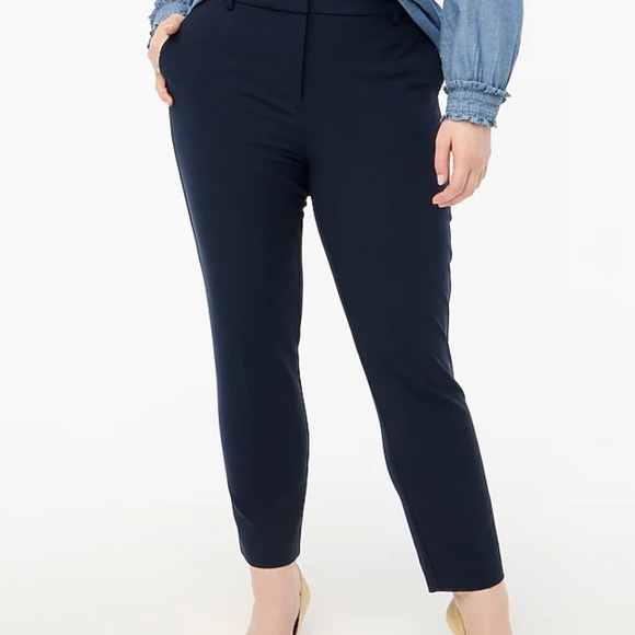 Banana Republic Dress Pants Women's Petite 4P Navy Blue Cropped Capri - Picture 1 of 9